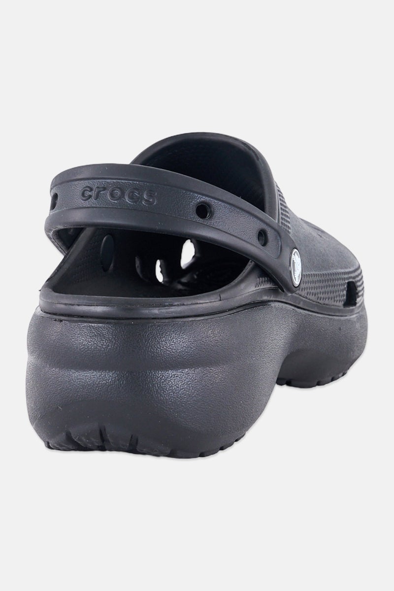 crocs Women Brand Logo Slingback Clogs, Black - Image 2