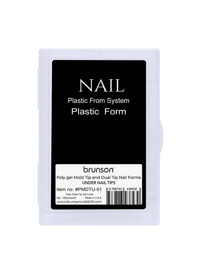 brunson أشكال أظافر مزدوجة لجيل التمديد البولي شكل مزيف مسبق مع مقياس 120 قطعة أداة مانيكير لتمديد الأظافر قالب نصائح الأظافر أظافر أكريليك أظافر مزيفة أداة مانيكير - Image 1
