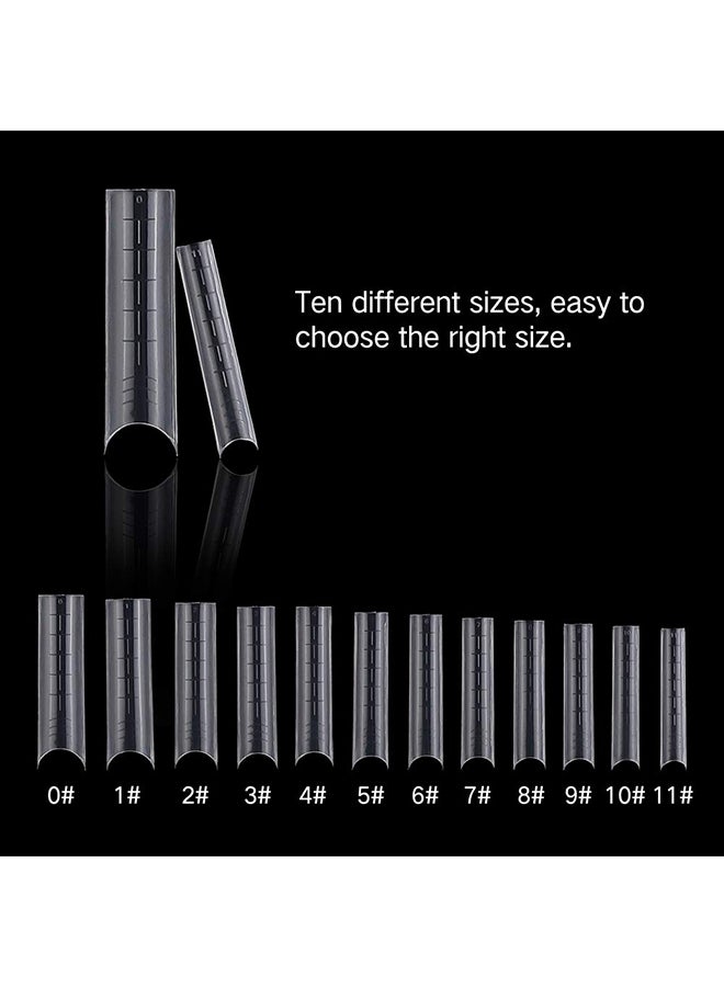 brunson أشكال أظافر مزدوجة لجيل التمديد البولي شكل مزيف مسبق مع مقياس 120 قطعة أداة مانيكير لتمديد الأظافر قالب نصائح الأظافر أظافر أكريليك أظافر مزيفة أداة مانيكير - Image 2
