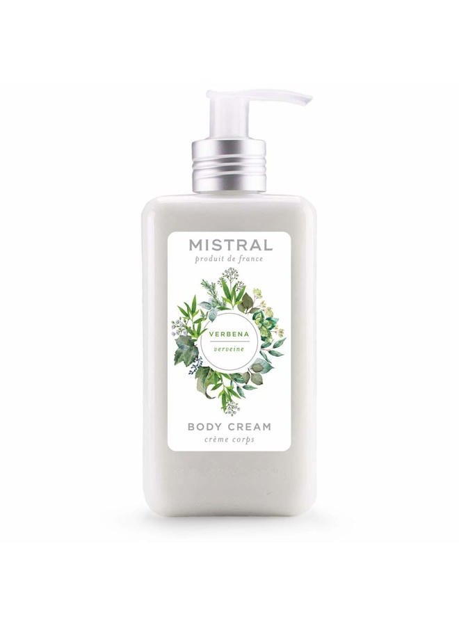 Body Cream Organic Shea and Olive - Lemon Verbena - Made in France, 10 Fl Oz