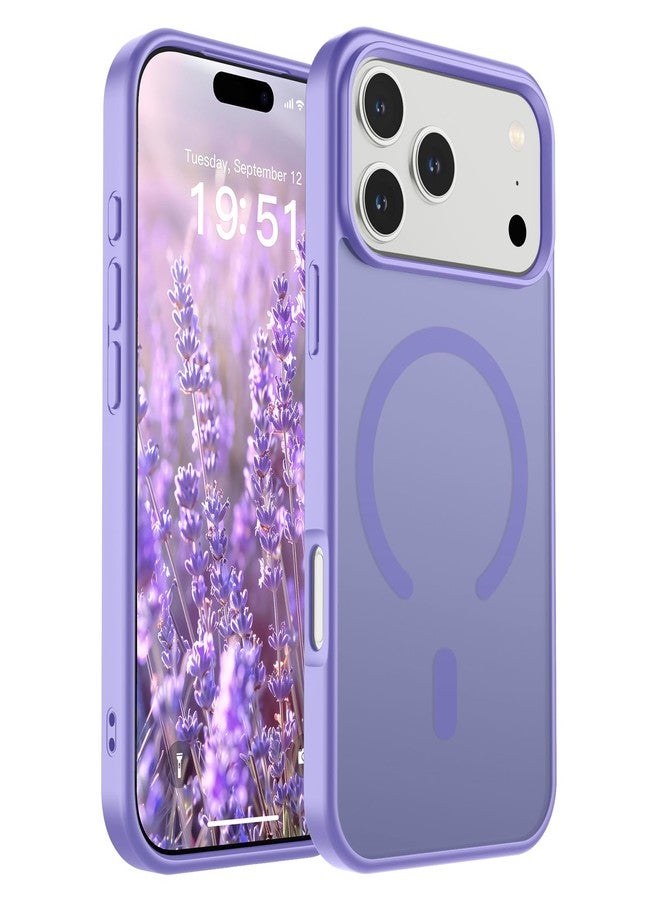 استلق جراب SUPFINE المغناطيسي لهاتف iPhone 17 Pro Max (متوافق مع MagSafe) (حماية من السقوط بمعايير عسكرية) غطاء هاتف شفاف غير لامع مقاوم للصدمات ومضاد لبصمات الأصابع، إصدار 2025، لون بنفسجي - Image 1