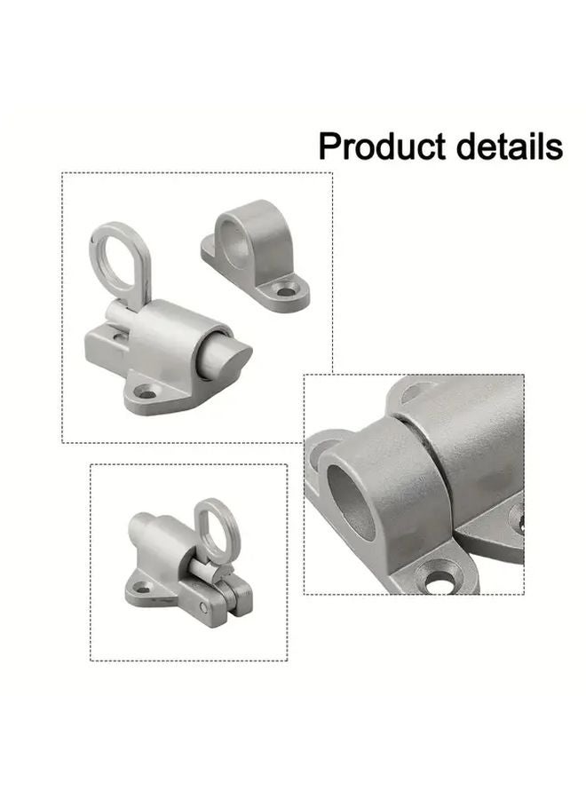 Black Aluminum Alloy Automatic Spring Window Door Pins 5pcs with Screws - Image 5