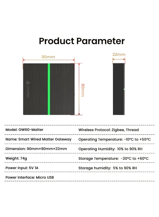 تويا Matter محور تحكم في المنزل الذكي يدعم TUYA , Google Home , ZigBee Home kit , - Image 2