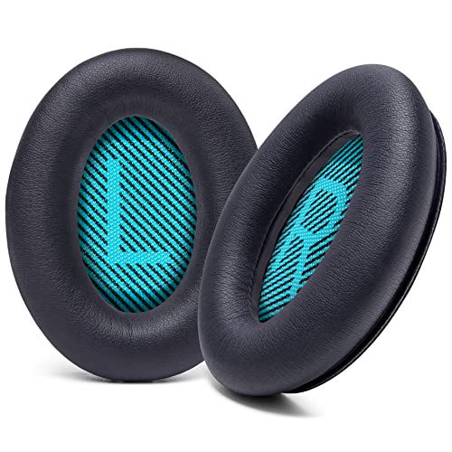 WC Wicked Cushions Upgraded Replacement Ear Pads for Bose Headphones - Compatible with QC15 / QC25 / QC35 & 35 ii / QC2 / AE2 / AE2i / AE2W / Soundlink - Softer Leather, Luxury Memory Foam | Black - Image 1