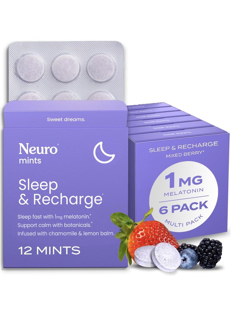 NeuroGum - Melatonin 1 mg Sleep & Recharge Mints (72 Pieces) - Fast Dissolve Melatonin - Image 1