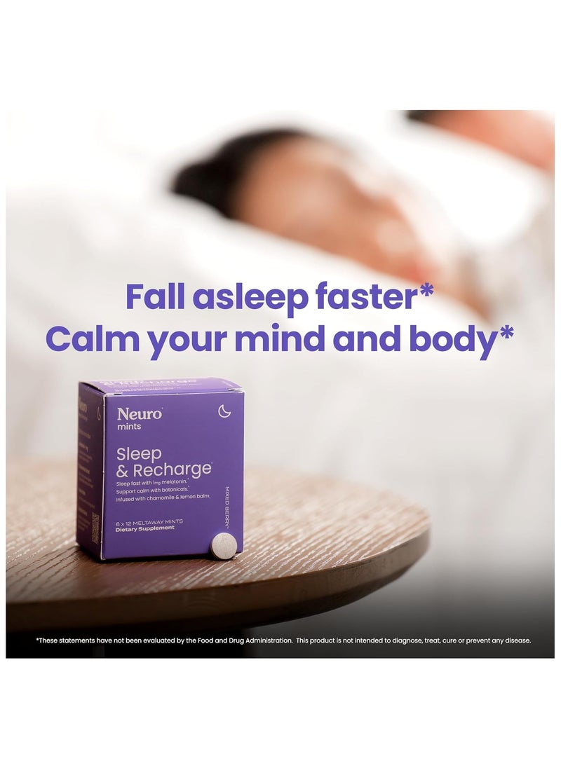 NeuroGum - Melatonin 1 mg Sleep & Recharge Mints (72 Pieces) - Fast Dissolve Melatonin - Image 1