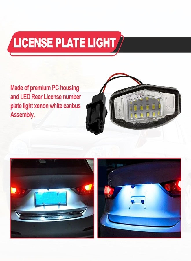 Vrasly 2 Pcs LED License Plate Light Lamp Tag Lights Compatible with Honda MDX TSX TL ILX RDX RL Accord Odyssey Civic Sedan Pilot Rear Tag Lights, Powered by 18-SMD 6000K White - Image 5