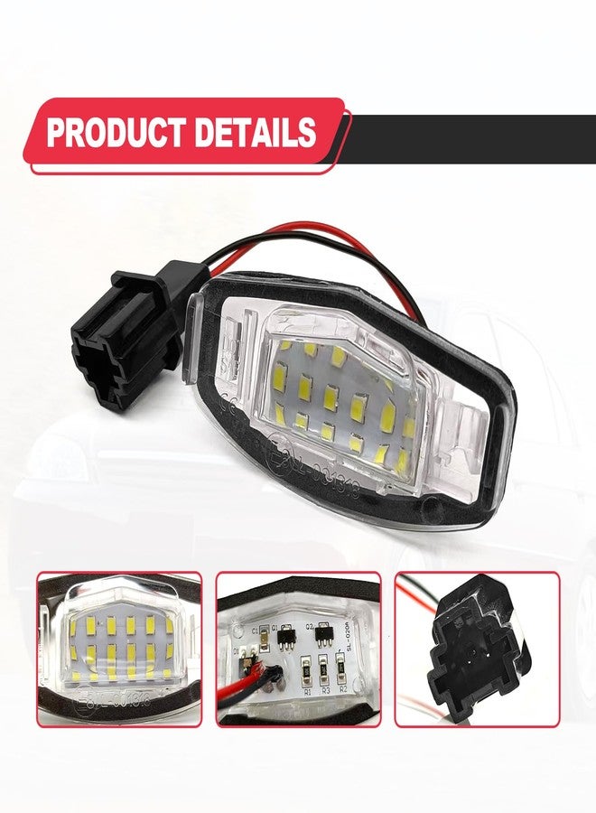 Vrasly 2 Pcs LED License Plate Light Lamp Tag Lights Compatible with Honda MDX TSX TL ILX RDX RL Accord Odyssey Civic Sedan Pilot Rear Tag Lights, Powered by 18-SMD 6000K White - Image 4