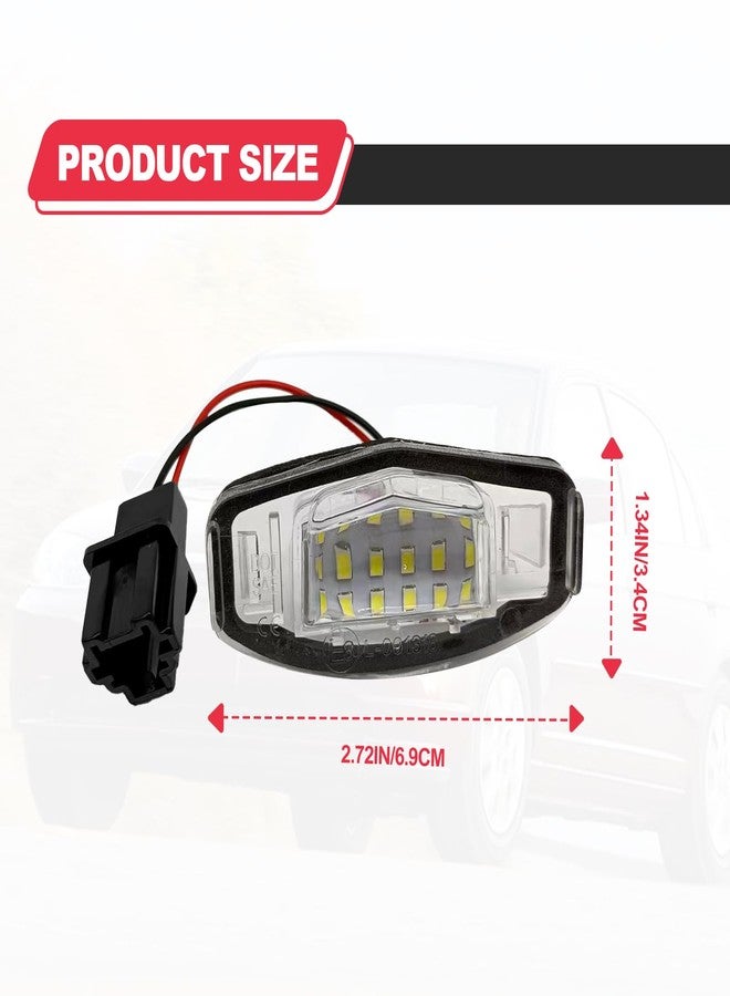 Vrasly 2 Pcs LED License Plate Light Lamp Tag Lights Compatible with Honda MDX TSX TL ILX RDX RL Accord Odyssey Civic Sedan Pilot Rear Tag Lights, Powered by 18-SMD 6000K White - Image 2
