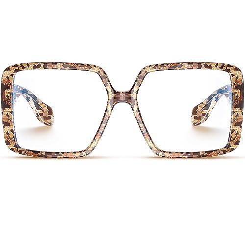VISOONE Oversized TR90 Blue Light Blocking Glasses Fashion Accessories Non Prescription for Women Harvard - Image 1