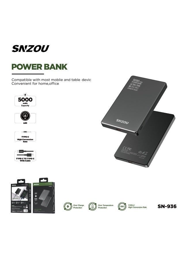 سنزو Snzou SlimCharge 5000mAh Power Bank - Image 3