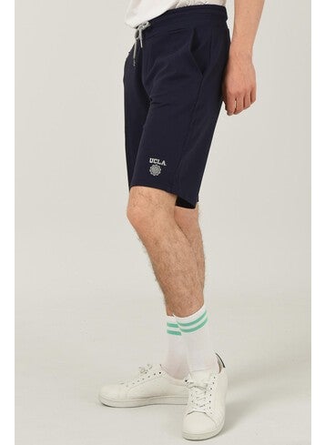 UCLA FOWLER Navy Blue Men's Knitted Shorts  - Image 2