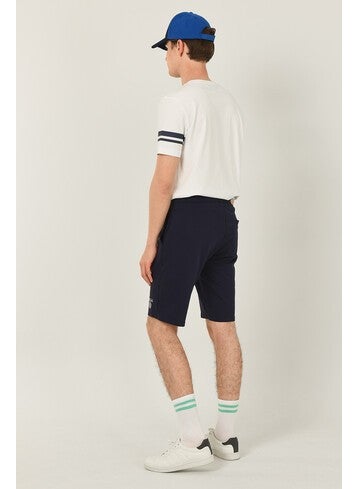 UCLA FOWLER Navy Blue Men's Knitted Shorts  - Image 4