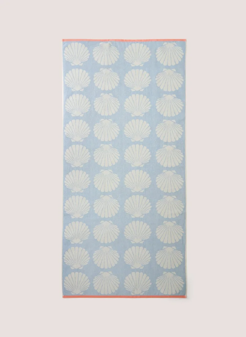 Matalan Blue Shell Beach Towel