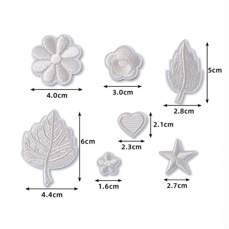 Instant Clothing Hole Repair Embroidery Patches 7 Pcs Self Adhesive Kit - Image 3