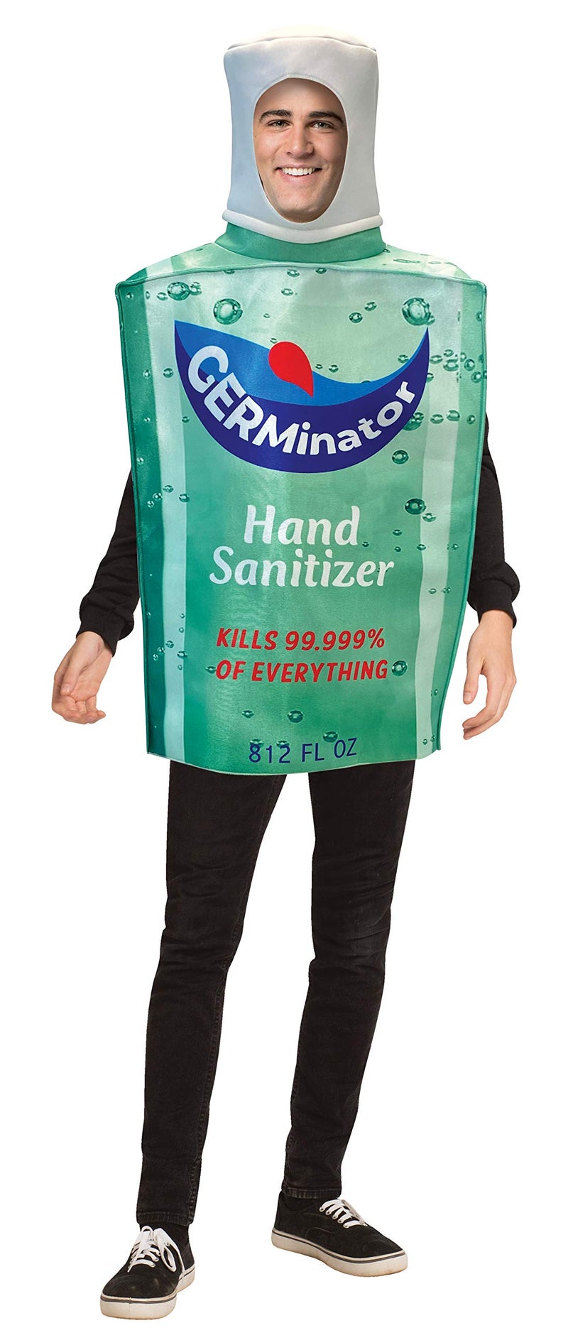 Rasta Imposta Replica Hand Sanitizer Bottle Costume Dress Up Germ Juice Womens Mens Costumes, Adult One Size - Image 1