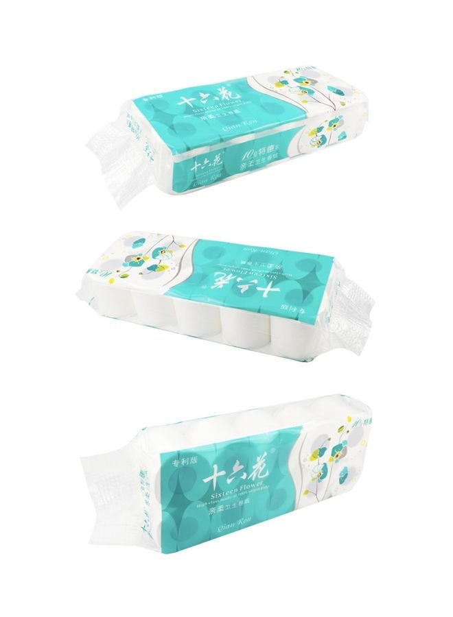NIBEMINENT Pack Of 10 Tissue Roll Paper white - Image 2