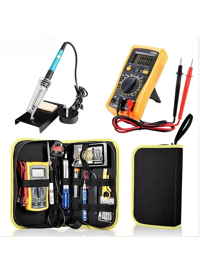 SCIENISH - 23 In 1 Multi Use Electric Soldering Iron Tools Set Various Devices Temperature Multimeter Desoldeirng Pump Welding Tool Eu Plug - Image 1