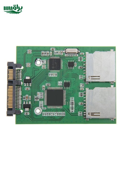 Dual SD Card To 22 Pin SATA Adapter Converter Card