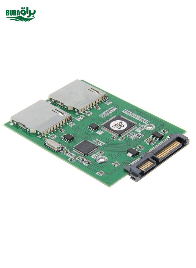 BURAQ Dual SD Card To 22 Pin SATA Adapter Converter Card  - Image 4