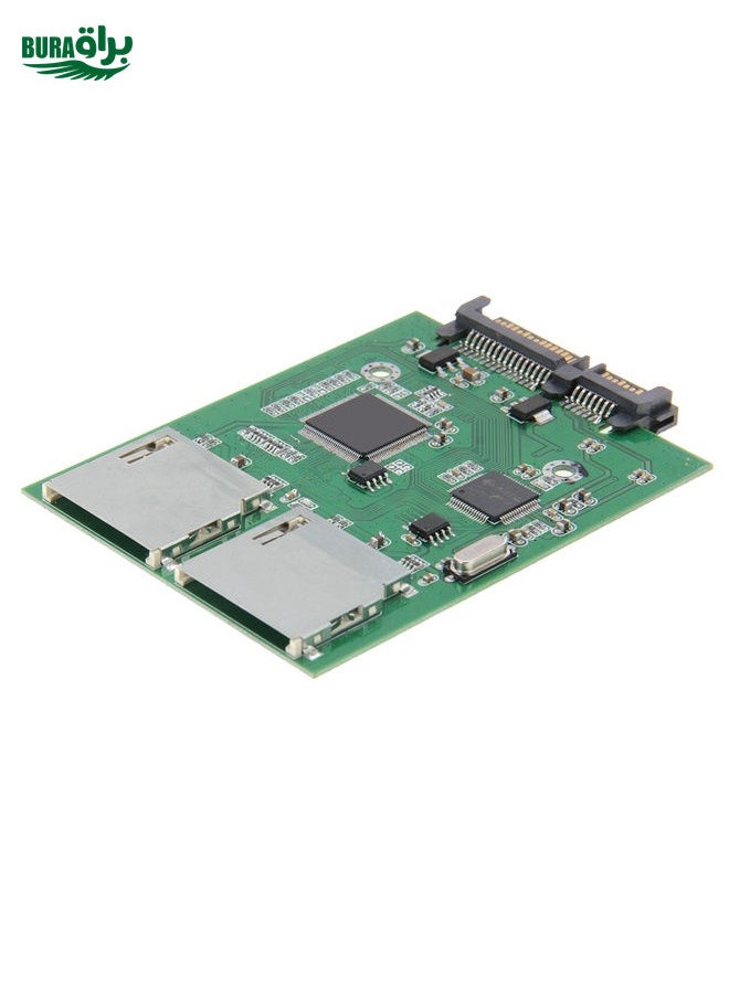 BURAQ Dual SD Card To 22 Pin SATA Adapter Converter Card  - Image 5