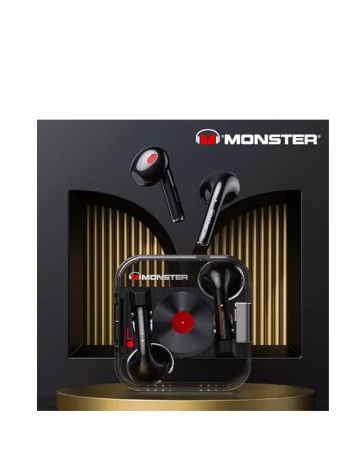 Monster XKT01 Wireless Headphones Dual Modes For Music And Gaming Black - Image 1