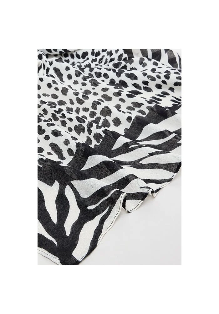 R&b  Animal Patterned Scarf, 180X85Cm for Women | Best Price UAE