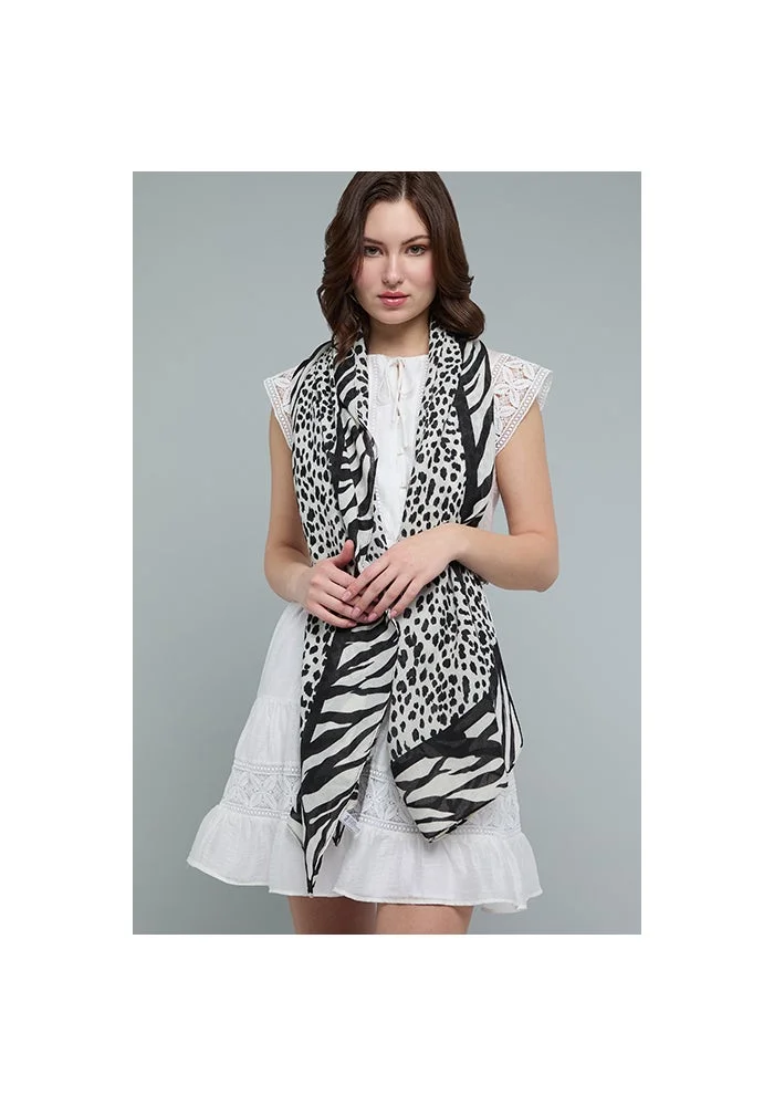 R&b  Animal Patterned Scarf, 180X85Cm for Women | Best Price UAE