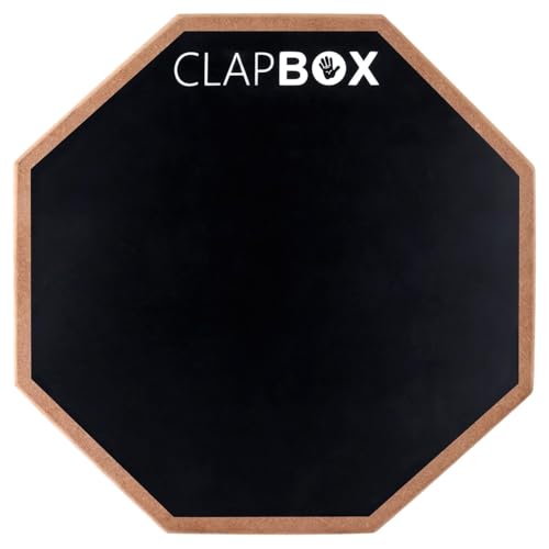 Clapbox Drum Practice Pad - 12 inches with Bag, Black (Practice pad & Bag only) - Image 1