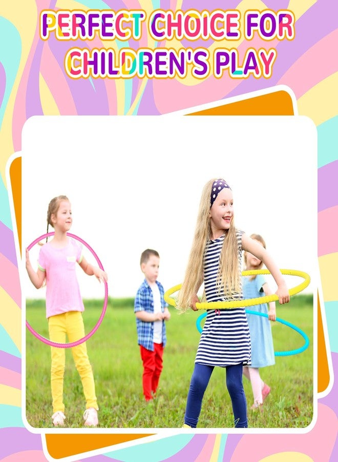 سراتي مجموعة ستراتي المكونة من 8 قطع من حلقات التمارين القابلة للفصل والتعديل، حلقات بلاستيكية للجمباز، معدات رشاقة الكلاب، ديكور الحفلات، 4 ألوان (24 بوصة، ألوان دافئة) - Image 5