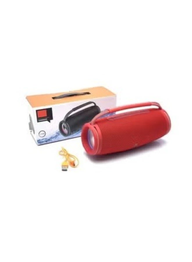 Portable   Bluetooth Speaker, Active Amplification, LED Lights, Wireless Stereo Sound, USB Connectivity (red)