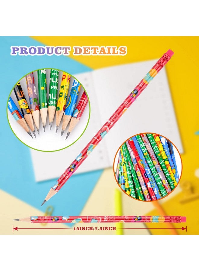 Kolewo4ever 100 Pieces Video Game Themed Pencils Assortment Cylinder Wood Pencils With Various Game Pattern Icons For Party Favors Birthday Party Supplies（8 Styles） (100) - Image 3