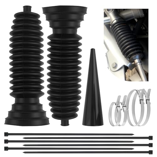 wedfish 2PCS Extended Car Inner Tie Rod Boot with Expander ToolCable TiesDustproof Rubber Car Tie Rack and Pinion Boot with Cuttable Large CaliberUpgraded Cars Steering Rack Boots - Image 1