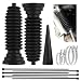 wedfish 2PCS Extended Car Inner Tie Rod Boot with Expander ToolCable TiesDustproof Rubber Car Tie Rack and Pinion Boot with Cuttable Large CaliberUpgraded Cars Steering Rack Boots - Image 2