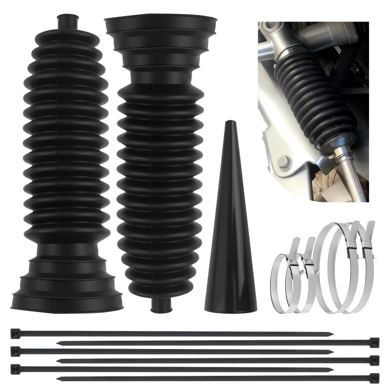 wedfish 2PCS Extended Car Inner Tie Rod Boot with Expander ToolCable TiesDustproof Rubber Car Tie Rack and Pinion Boot with Cuttable Large CaliberUpgraded Cars Steering Rack Boots - Image 3