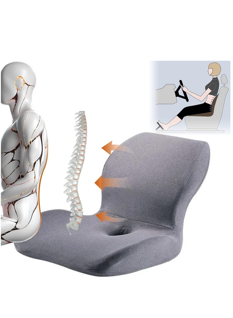 XiuWoo All-in-one Breathable Booster Seat, Memory Foam Seat Cushion, Donut Seat Cushions, Lumbar Support Pillow for Car Office Computer Chair  - Image 1
