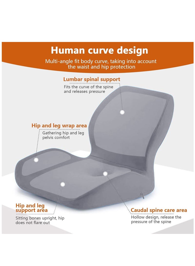 XiuWoo All-in-one Breathable Booster Seat, Memory Foam Seat Cushion, Donut Seat Cushions, Lumbar Support Pillow for Car Office Computer Chair  - Image 5