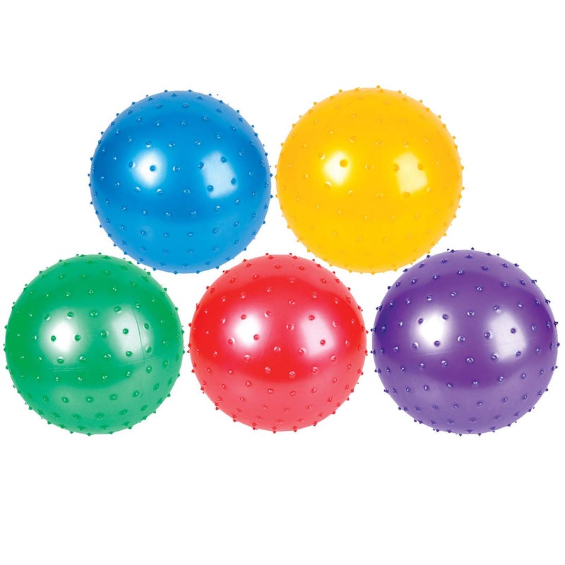 Rhode Island Novelty 7 Inch Knobby Balls Assorted Colors, 5 Pack - Image 2