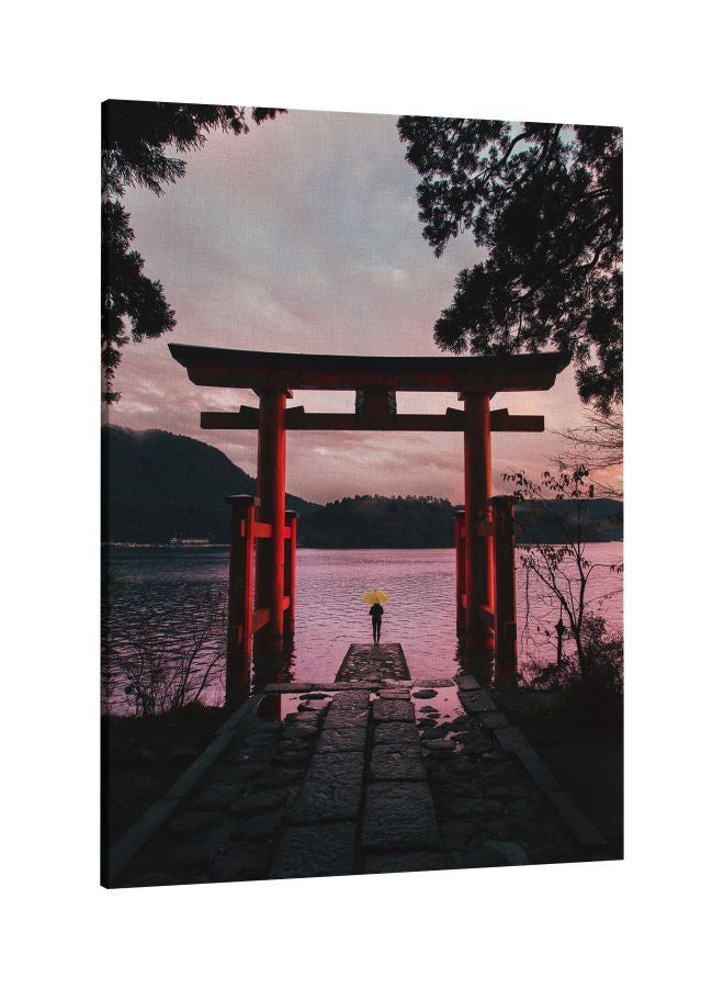 RKN Leak Printed Framed Canvas Wall Art Black/Red/Grey 60x80centimeter - Image 2