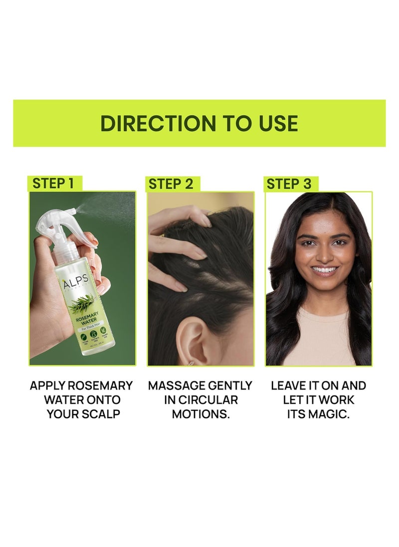 ALPS GOODNESS - Alps Goodness Rosemary Water Spray For Hair Growth Twin Pack (200 ml x 2) | Hair Spray for Regrowth | Rosemary Hair Mist | Adds Shine | Helps Reduce Hairfall | Strengthens Hair | For All Hair Types - Image 1
