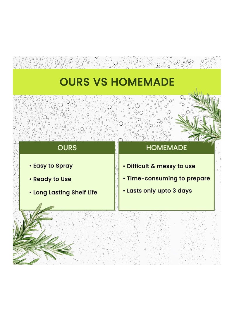 ALPS GOODNESS - Alps Goodness Rosemary Water Spray For Hair Growth Twin Pack (200 ml x 2) | Hair Spray for Regrowth | Rosemary Hair Mist | Adds Shine | Helps Reduce Hairfall | Strengthens Hair | For All Hair Types - Image 1