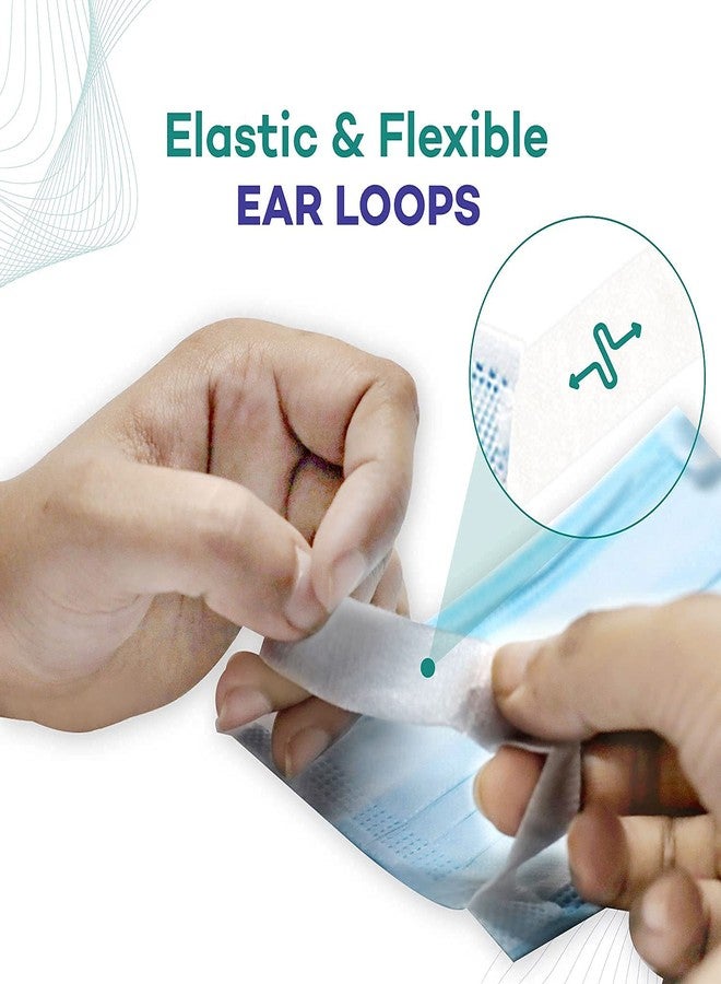 KUDIZE Disposable Non-Woven 3-Ply Surgical Mask With Soft Ear Loop nose - pin Non Swelling Feather Soft for unisex men women kids Senior Citizens (Pack Of - 25 Pcs) - Image 5