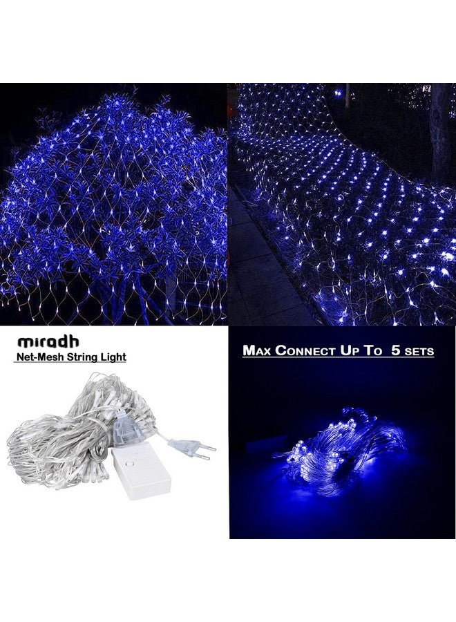 MIRADH أضواء شبكة LED MIRADH - أضواء ديوالي للزينة للمنزل أضواء ديوالي لتزيين المنزل أضواء LED لزينة عيد الميلاد 5 قدم × 5 قدم 120 LED (وضع ثابت أزرق) - Image 5