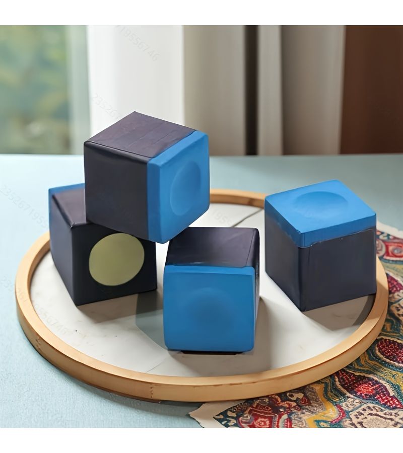 2 Pieces Blue Billiard Chalk Powder Oily Pool Cue Powder Easy to Powder No Dust Suitable for Practice Competition - Image 4