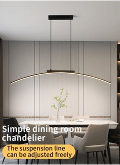 LOOPITYS 100CM - Three color temperature - Modern luxury - Restaurant pendant light, bedroom pendant light, 150cm height adjustable,chandelier  - Image 4