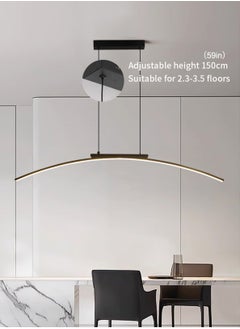 LOOPITYS 100CM - Three color temperature - Modern luxury - Restaurant pendant light, bedroom pendant light, 150cm height adjustable,chandelier  - Image 5