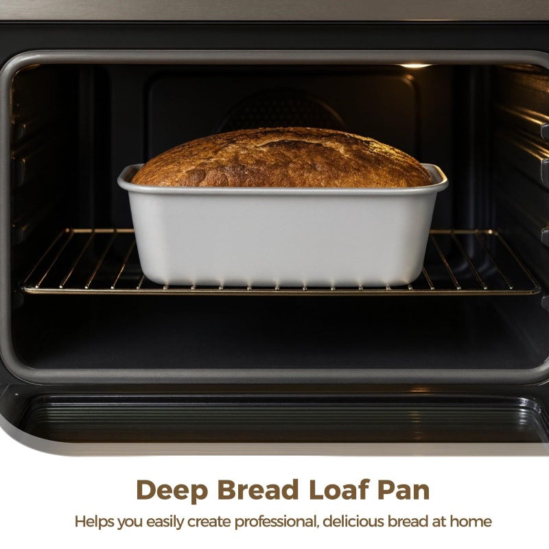 6 Pcs Aluminum Rectangular Bread Loaf Baking Pans For Brownies Meatloaf Cakes - Image 3