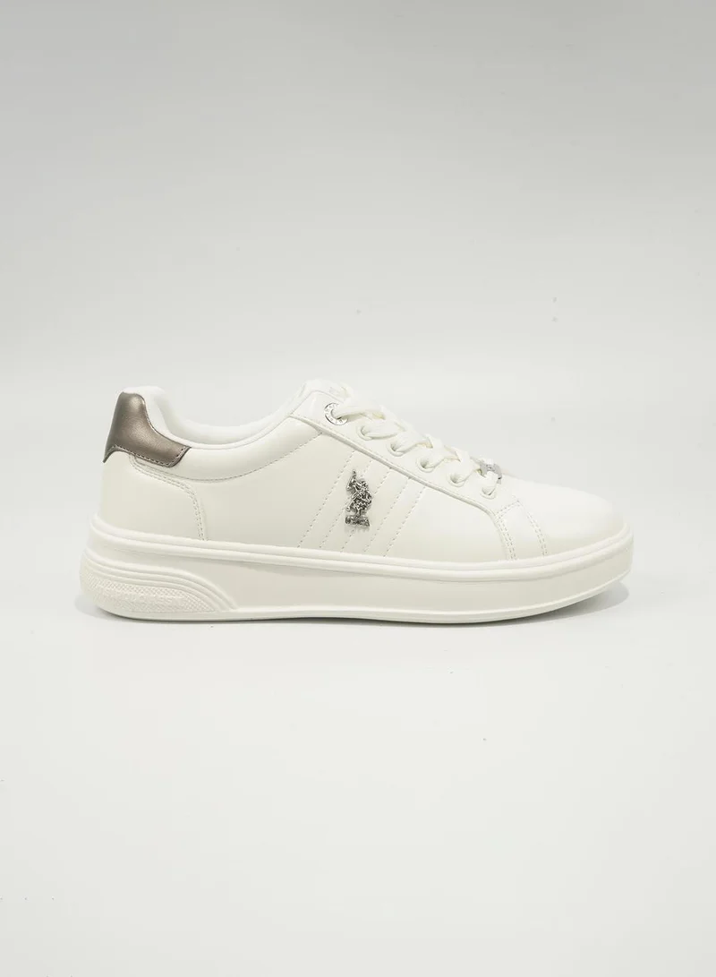 U.S. Polo Assn. White Ellie Women's Casual Shoes - White for Women | Best Price UAE