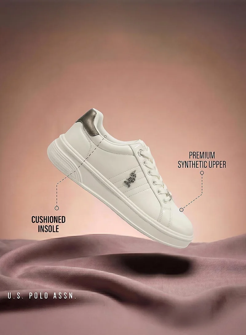 U.S. Polo Assn. White Ellie Women's Casual Shoes - White for Women | Best Price UAE