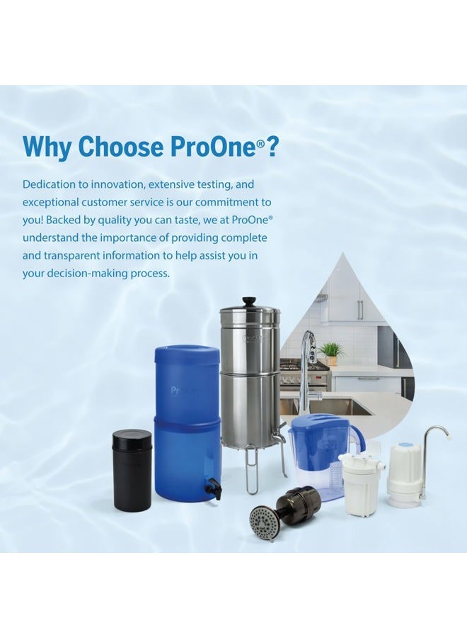 ProOne G-Series 7-Inch Gravity Filter Replacement 1-Pack - Universally Compatible with Gravity Water Filtration Systems - NSF/ANSI Certified to Reduce Lead, Microplastics, & Total PFAS (1-Pack) - Image 5